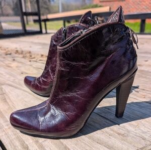 Linea Paolo Deep Burgundy Ankle Booties Size 39